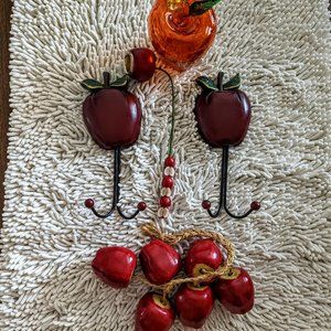 Bundle of five (5) apple motif items